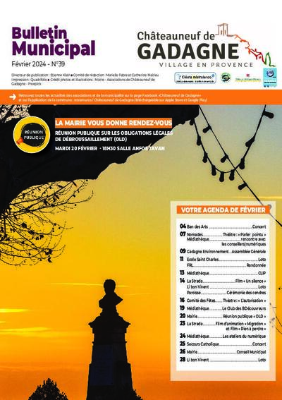 Bulletin municipal Châteauneuf de Gadagne - Février 2024