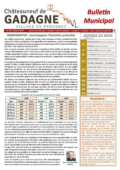 Bulletin municipal Châteauneuf de Gadagne - Février 2017