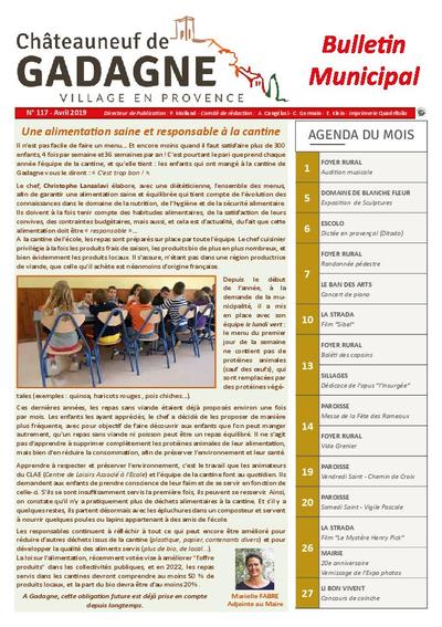 Bulletin municipal Châteauneuf de Gadagne - Avril 2019