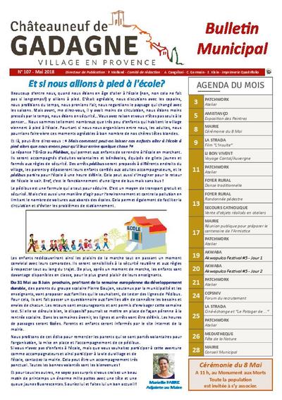Bulletin municipal Châteauneuf de Gadagne - Mai 2018
