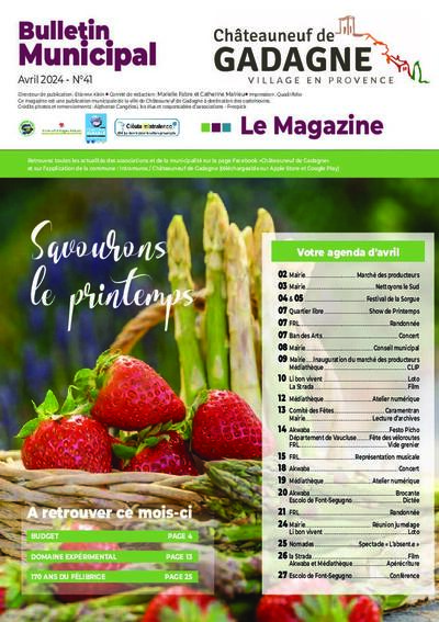 Bulletin municipal Châteauneuf de Gadagne - Avril 2024