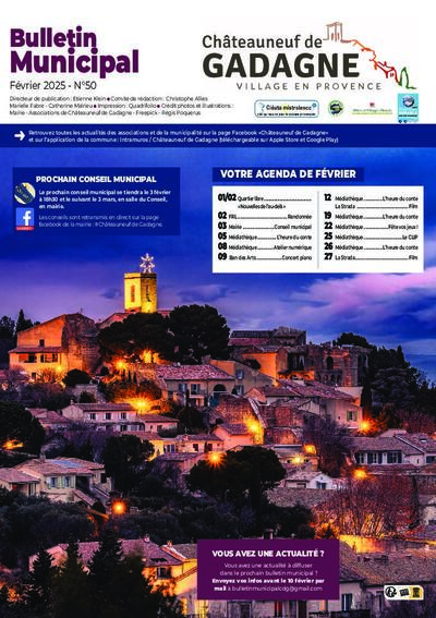 Bulletin municipal Châteauneuf de Gadagne - Février 2025